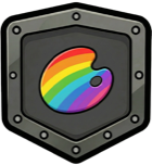 colorful trait badge